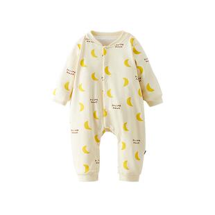 米乐熊婴儿衣服男女宝宝秋冬长袖爬服哈衣舒绒保暖连体衣A类加绒