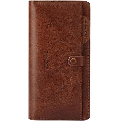 英皇保罗涤纶男士复古长款钱包