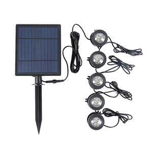 太阳能水池灯鱼池水底灯水下彩灯假山景观灯户外庭院灯照树射灯