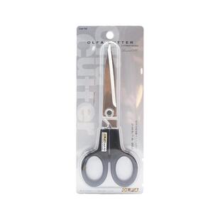 OLFA爱利华日本进口银黑系列工艺美工刀不锈钢剪纸布艺剪刀LTD-10