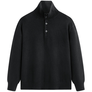 【商场同款】太平鸟男装毛衫25冬季新款半高领针织套头 B1EBF4432