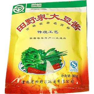 田野泉大豆酱90g*10袋 正宗东北大酱农家特产90克 沾菜酱黄豆酱