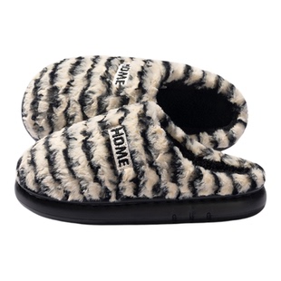 保暖加绒棉拖鞋男士厚底防滑秋冬季2025新款家居室内情侣毛毛拖鞋