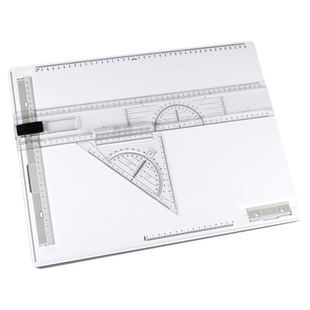 A3绘图板带刻度工程制图画图设计师画板建筑机械土木专业学生手工画图多功能制图工具丁字尺套装便携式制图板