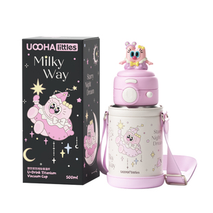 UOOHA悠饮双饮纯钛保温杯儿童水杯男女可爱高颜值吸管杯生日礼物