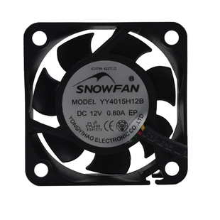 SNOWFAN 4CM 4015高速散热风扇12V大风力滚珠直流风机YY4015H12B