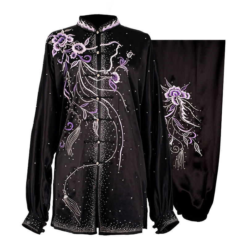大业亨通高端真丝太极服黑色竞赛