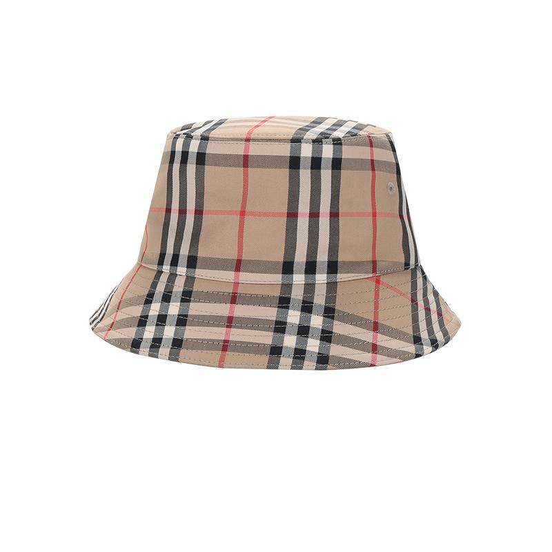 BURBERRY渔夫帽格纹帽百搭休闲帽