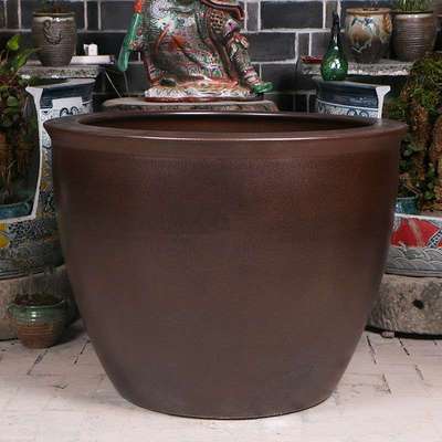 景德镇陶瓷大水缸养鱼缸仿古老缸荷花睡莲花盆风水古法客厅招财缸