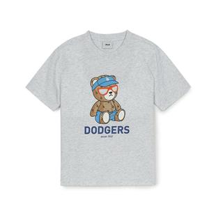 MLB儿童官方男女童萌趣可爱简约圆领萌酷皱眉熊T恤春季款