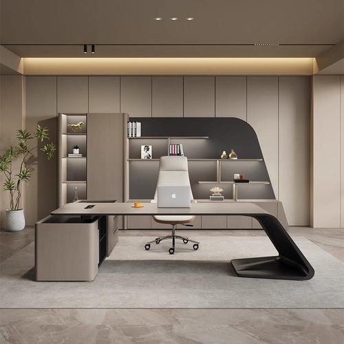 高档老板办公桌轻奢简约现代总裁桌高级感高端办公室经理桌椅组合