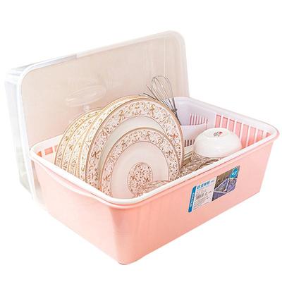 茶花加厚双层密封防虫碗筷收纳盒