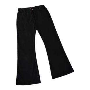 cleanfit高街美式vibe显瘦巴黎弯刀bootcut直筒微喇黑色牛仔裤男