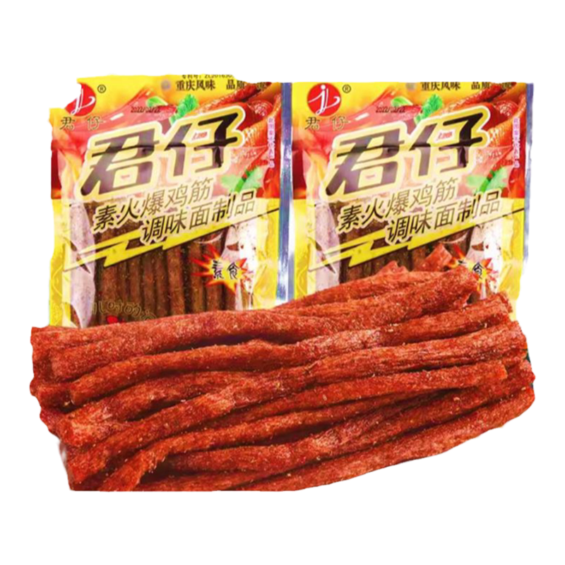 君仔辣条火爆鸡筋80g加量麻辣