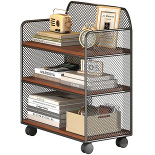 办公桌置物架桌下可移动文件收纳架多功能桌下书柜卧室带轮小推车