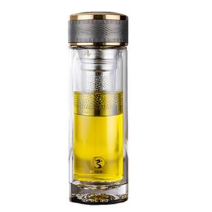 匡迪华象双层玻璃杯高档水晶茶水分离男女士车载便携耐热泡茶杯子