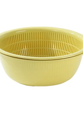 食品级洗菜盆沥水篮双层加厚新款厨房pp滤水大号家用洗菜篮子塑料