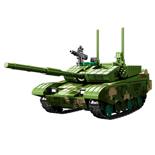森宝积木强国雄风99A15式主战坦克模型益智拼装积木玩具摆件礼物