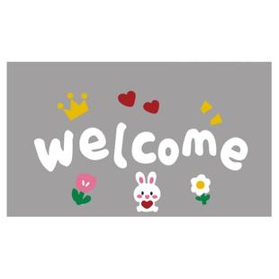 网红奶茶水果店墙面壁装饰咖啡馆收银吧台前欢迎光临贴纸welcome