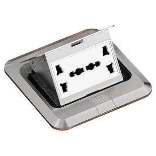 弹起式快弹金色防水地插多功能六孔万用港澳式英式三孔13A地板插