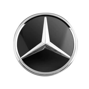 适用奔驰前中网车标C级E级 CLA GLC GLE GLS GLA立体改装镜面车标