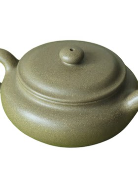 云雅青段中式风复古扁腹泡茶壶