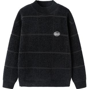 巴拉巴拉男童毛衣中大童宝宝圆领针织衫秋冬款儿童打底衫格子上衣