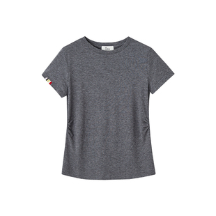 indicia标记2026春季新款松弛氛围感舒适莱赛尔百搭T恤 L2A6TX010