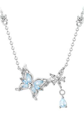 VIVIWELL蓝蝶之翼蝴蝶项链