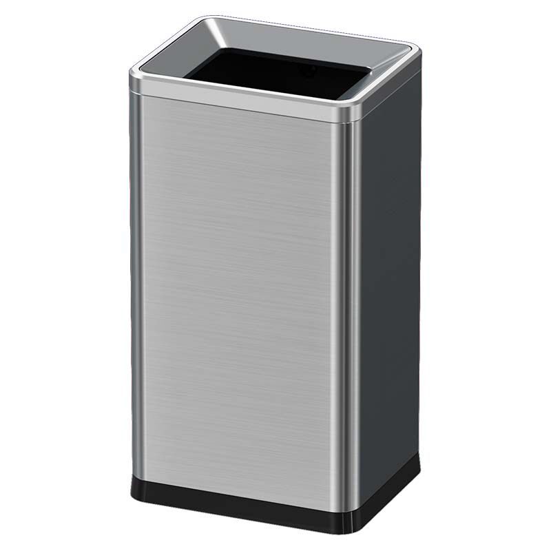金柯不锈钢垃圾桶无盖直投大容量防指纹酒店商场商用办公室收纳桶