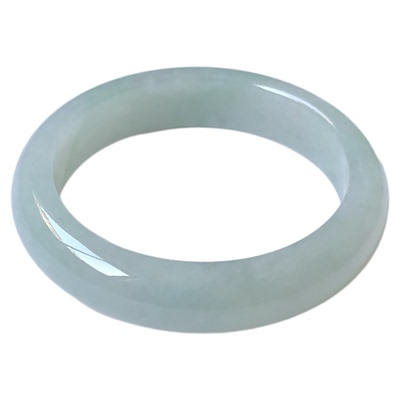 57圈1DW526234平安镯 大艺珠宝冰糯种晴水绿缅甸天然A货翡翠手镯