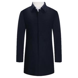 鼎铜纯羊绒大衣男中长款中年男士高端商务翻领毛呢外套冬高档加厚