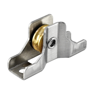 金刚网纱窗配件滑轮铝合金推拉纱窗滑轮不锈钢外壳金属下凹槽滚轮