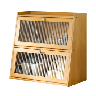 杯架马克杯桌面收纳盒放水杯咖啡杯置物架带门防尘茶具杯子收纳柜