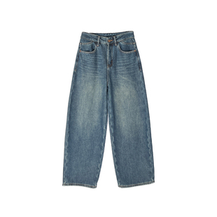 过冬神裤！~遮胯显瘦弯刀牛仔裤女2025新款冬季加绒加厚阔腿长裤