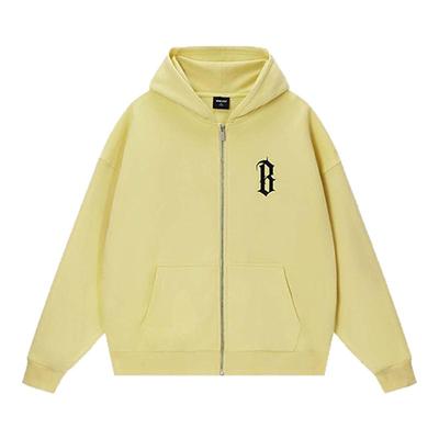 【蔡徐坤同款】BONELESS潮牌美式拉链连帽外套重磅简约宽松上衣