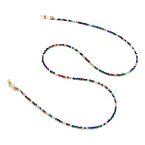 祖母绿刘亦凡切面尖晶石眼镜链条