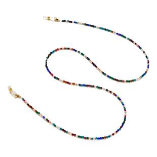 祖母绿切面黑尖晶石眼镜链条挂脖网红挂绳时尚防滑眼睛链口罩挂链