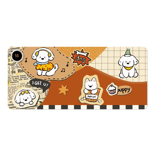 可爱小狗2025新款加热鼠标垫左侧开关卡通超大发热暖桌垫防水办公室垫桌面电脑键盘垫冬季usb电热板暖手桌垫