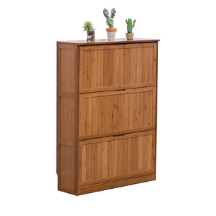 翻斗17cm鞋柜简约现代实木鞋架大容量家用超薄鞋柜进门收纳玄关柜