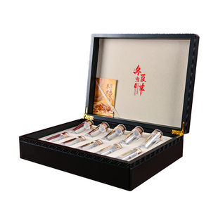 高档海参包装盒半斤装虫草礼品盒10支透明亚克力管礼盒木盒空盒子