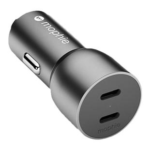 mophie摩尔菲车载充电器双typec口40W快充usb点烟器转换车充适用于苹果16华为iphone17promax手机