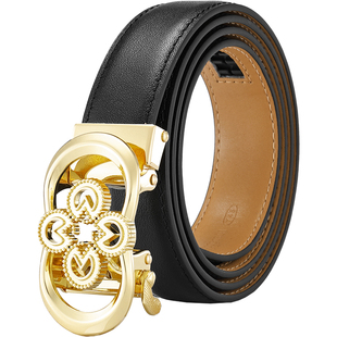 金利来皮带女真皮个性百搭时尚ins风黑色西装腰带女装饰裤带轻奢