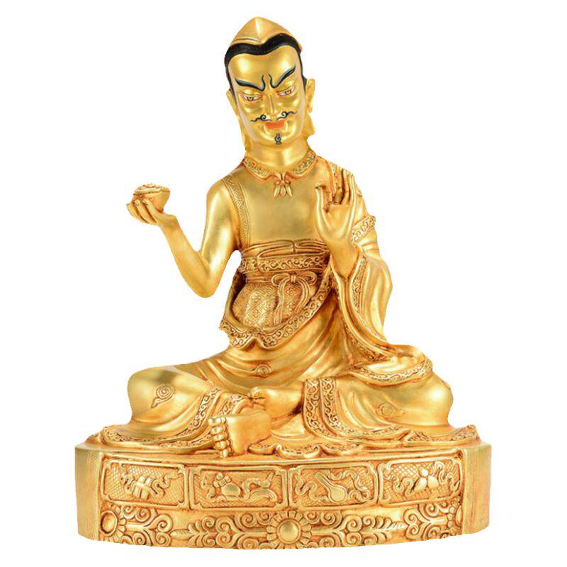 莲师八变铜鎏金像一套摆件