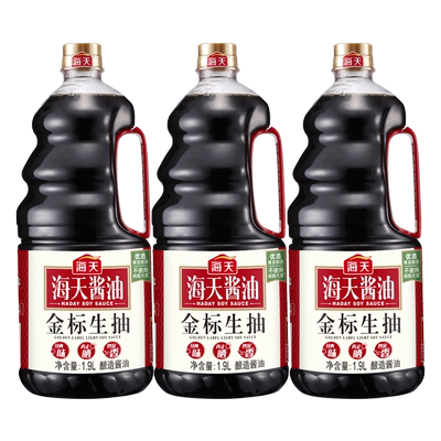 海天金标生抽酱油黄豆酿造
