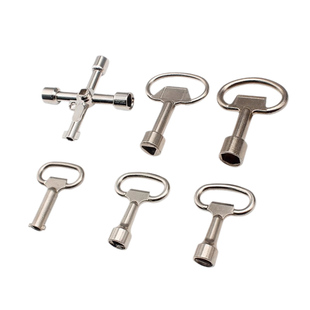 MS705一字钥匙配电箱表柜角转舌锁多功能通用四方表机柜三角钥匙