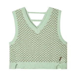 【北岛叙事】MSLAN26春法式镂空马夹含马海毛叠穿背心MFCE2001