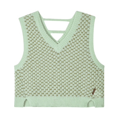 【北岛叙事】MSLAN26春法式镂空马夹含马海毛叠穿背心MFCE2001