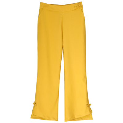 盘扣九分裤女裤夏季民族风口袋