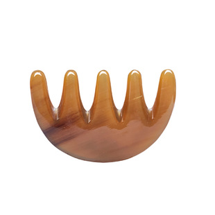 牦牛角梳子天然正品头部头疗按摩梳头皮防静电脱发大齿宽齿经络梳